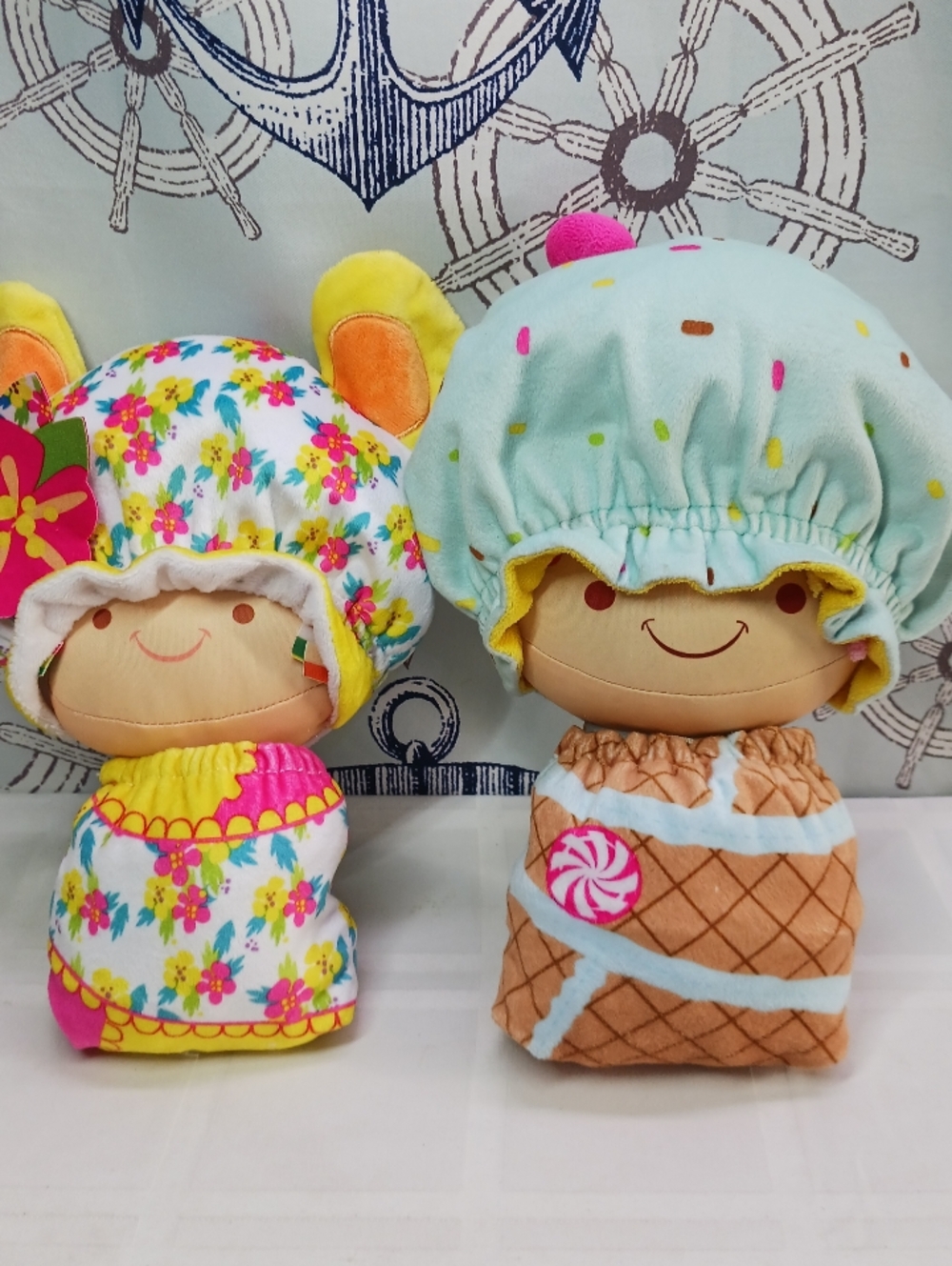 Lot Of 2-Flip Zee Girls Plush Dolls